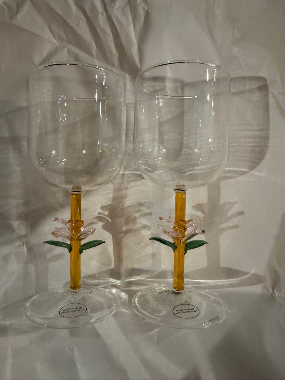 NEW Anthropologie 2023 Pernille Rosenkilde Wine Glasses, Set of 2, Discontinued